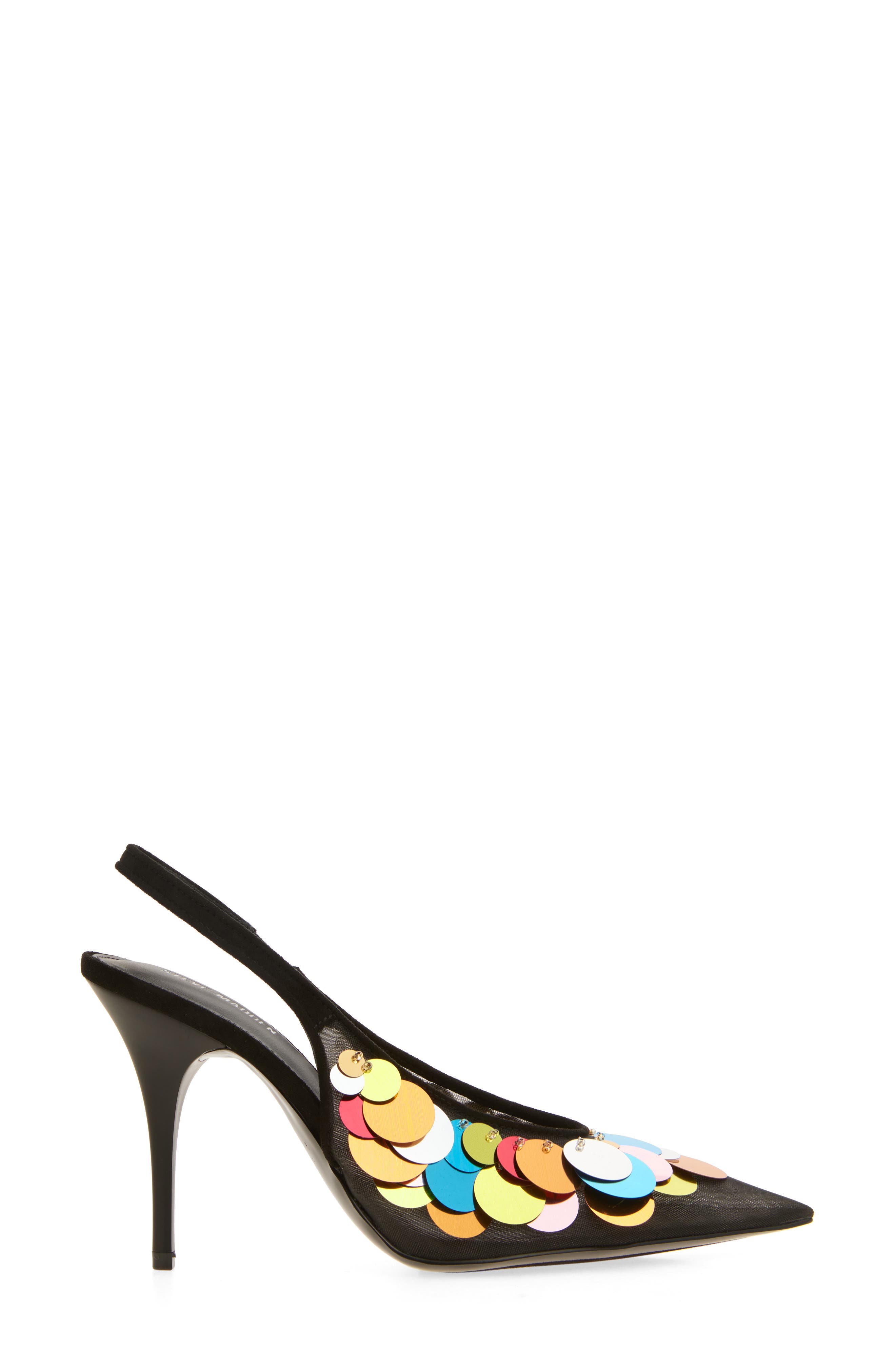 Steve Madden Avid Slingback Pump, Alternate, color, Black Mesh