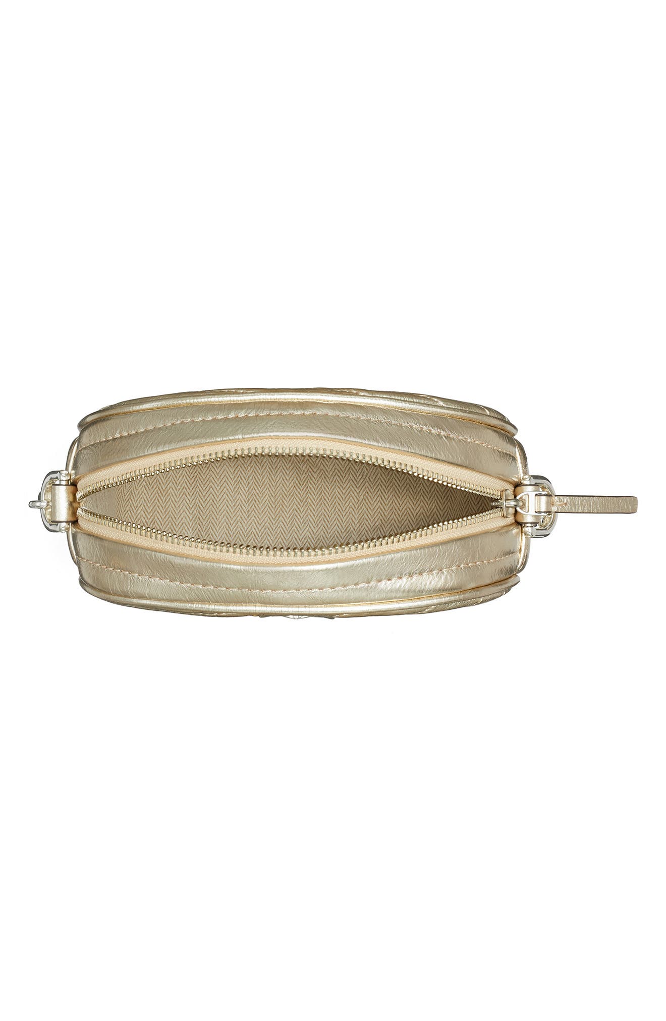 Kira Small Chevron Camera Bag, Alternate, color, GOLD