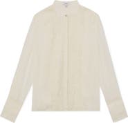 Reiss Miranda Lace 
Crepe Button-Up Shirt