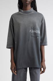 Maison Margiela Graffiti Logo Paint Splattered Pocket T-Shirt