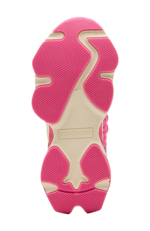 Steve Madden Kids' Jsolace Sneaker In Pink