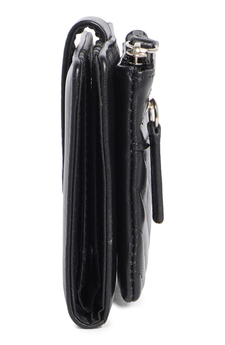 MUNDI SMALL LEATHER GOODS Campbell Quilted Leather Wallet, Alternate, color, Black