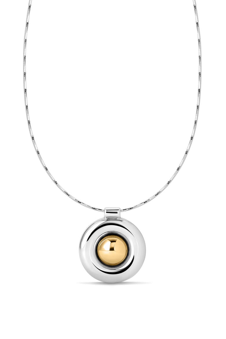 The Chrome Orb Pendant Necklace, Main, color, SILVER