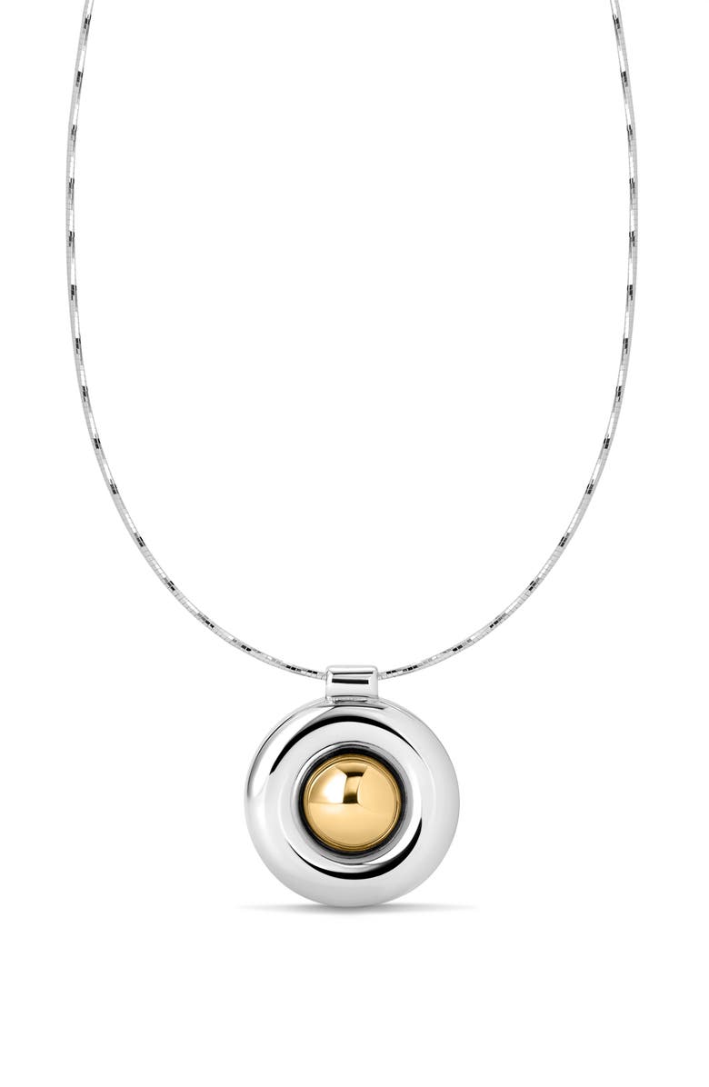 Luv AJ The Chrome Orb Pendant Necklace, Main, color, Silver