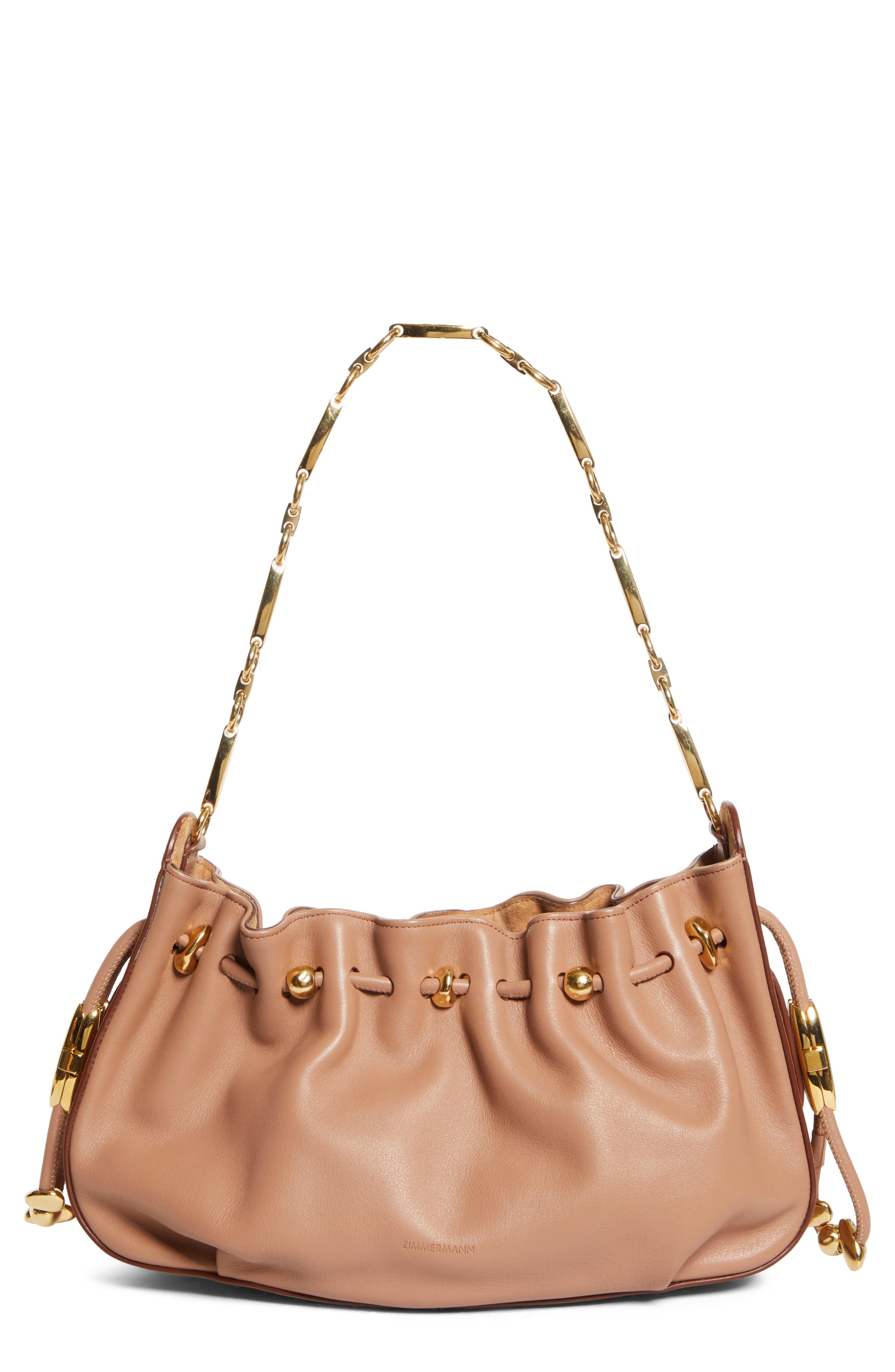 Zimmermann Halcyon Clutch Bag, Main, color, Biscuit