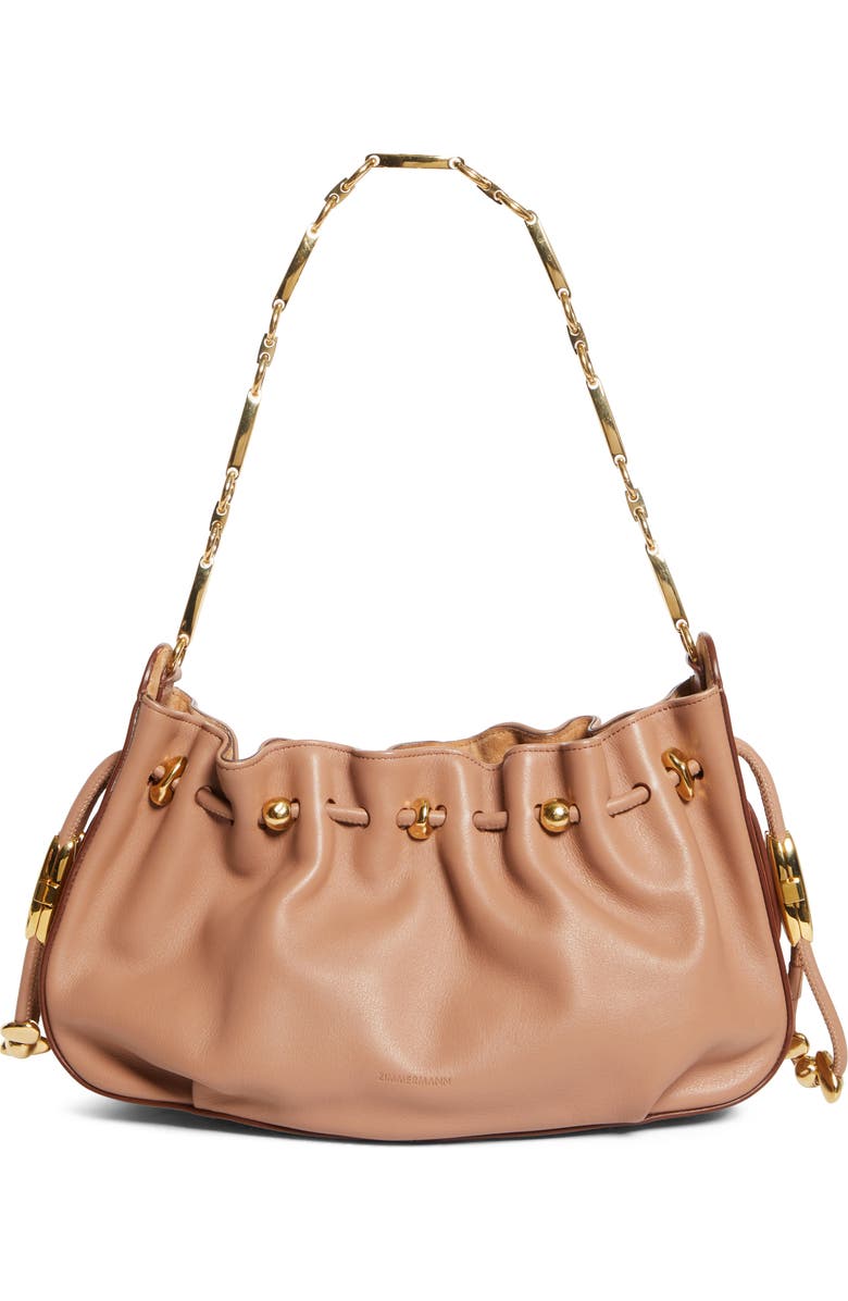 Zimmermann Halcyon Clutch Bag, Main, color, Biscuit