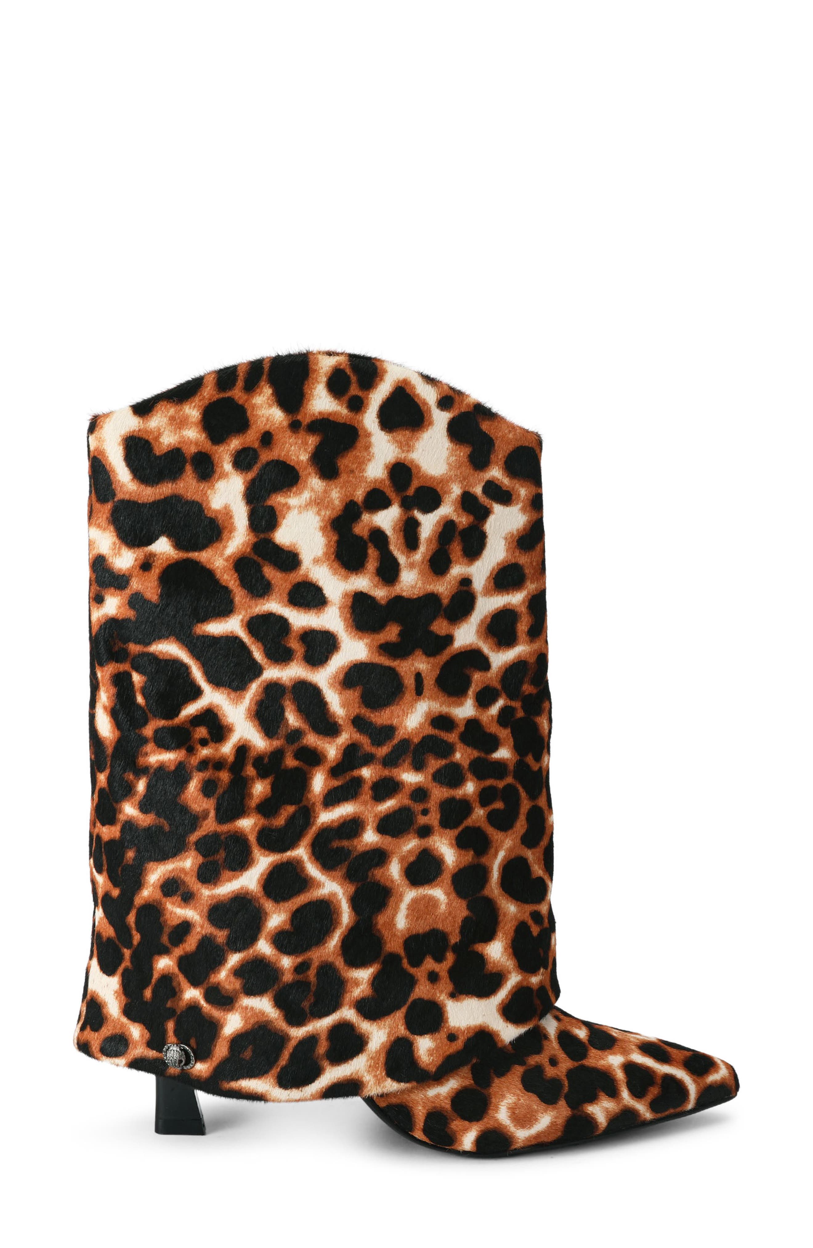 Annabel Leopard Print Calf Hair Boot, Alternate, color, OPEN BROWN