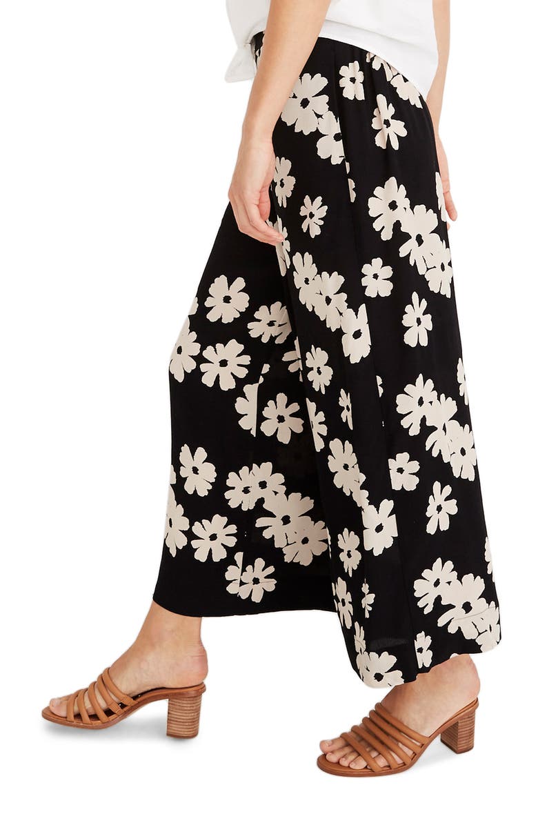 Madewell Huston Ikat Floral Pull-On Crop Pants, Alternate, color, 