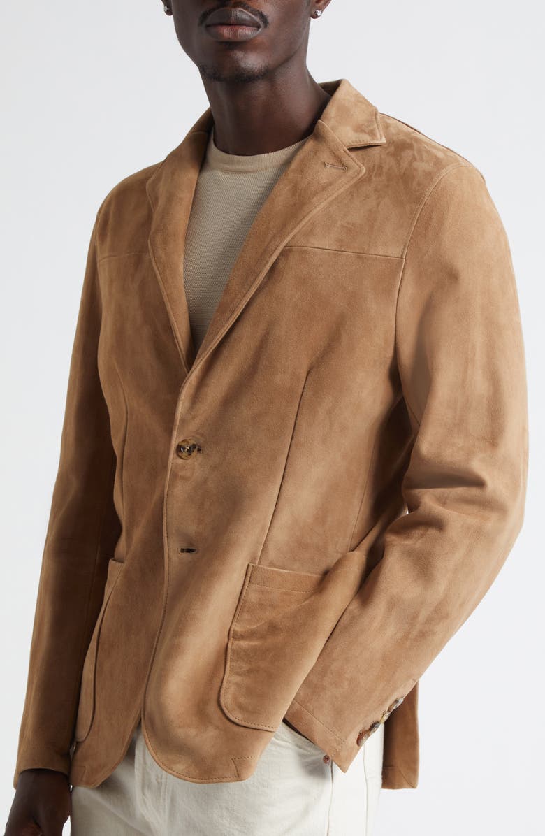 Boglioli Suede Jacket, Alternate, color, Tan