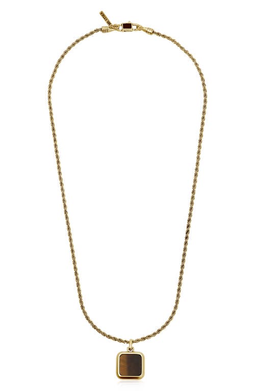 Ettika Tiger's Eye Pendant Necklace