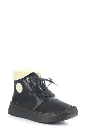 Softinos By Fly London Faux Shearling Bootie In Black