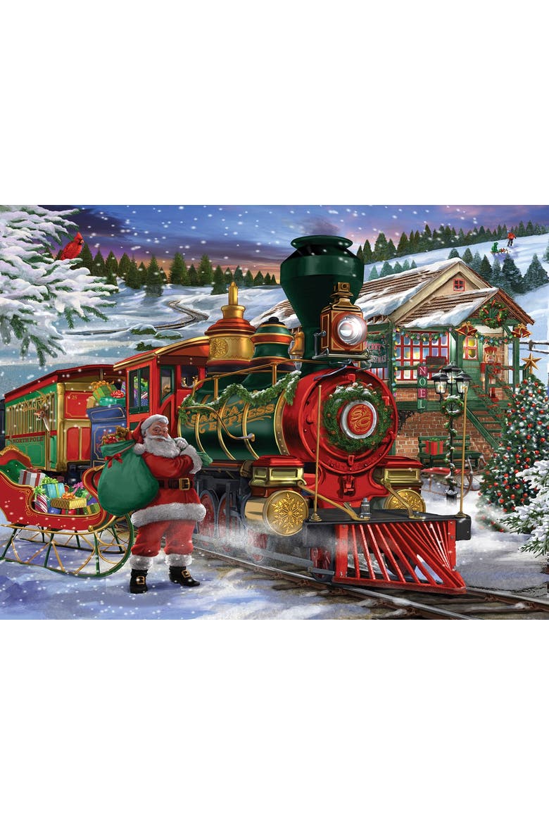 Santa at the Station 300 piece Jigsaw Puzzle for Adults, Alternate, color, Multicolor
