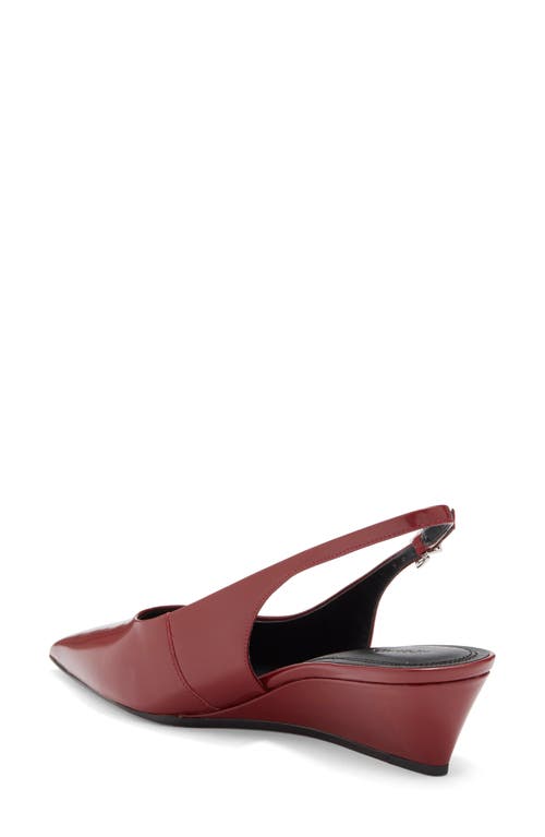 Nordstrom Rhianon Wedge Slingback Leather Pump In Red Garnet