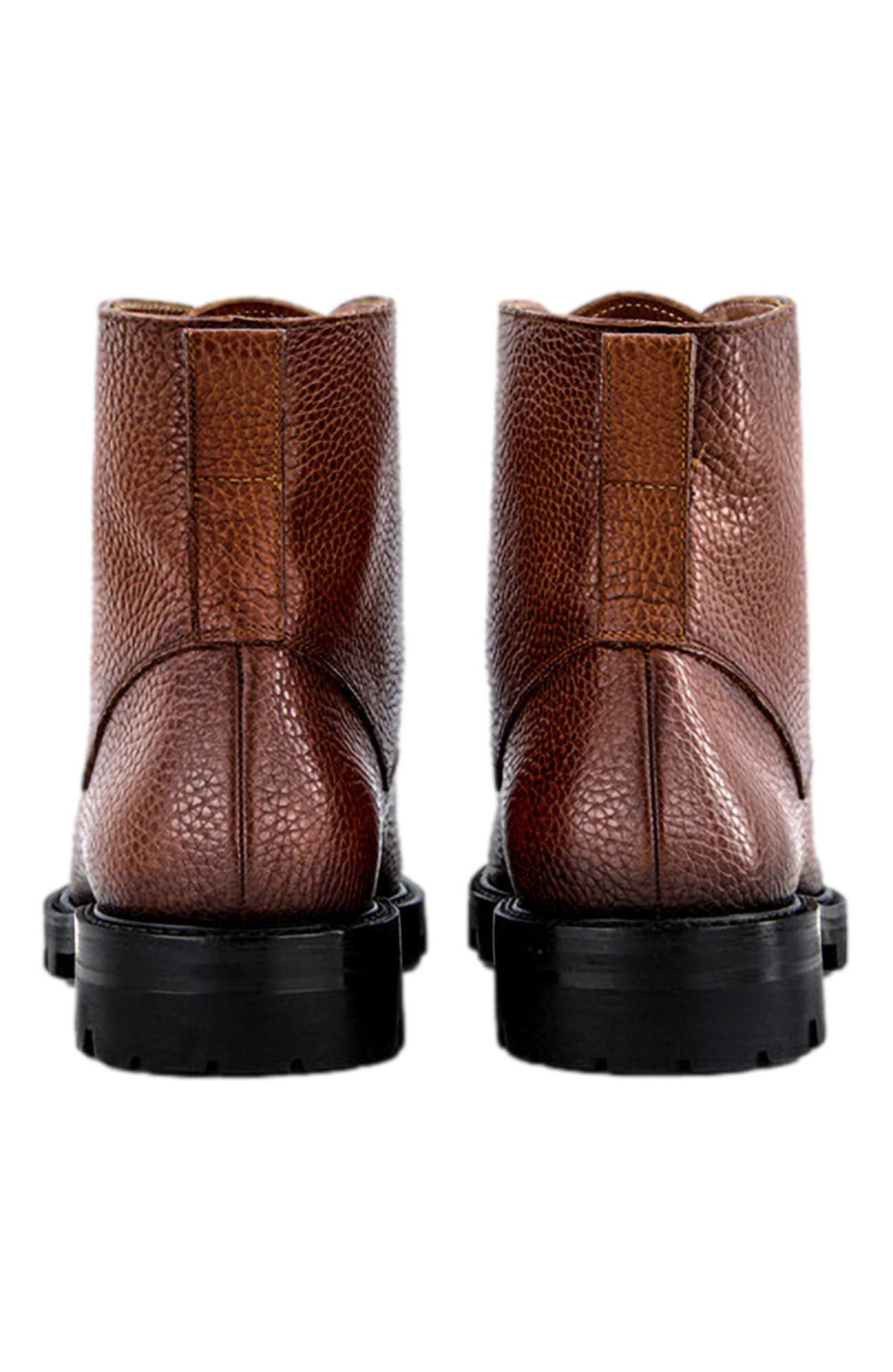 Pembroke Cap-Toe Boot, Alternate, color, Amber Tan Leather