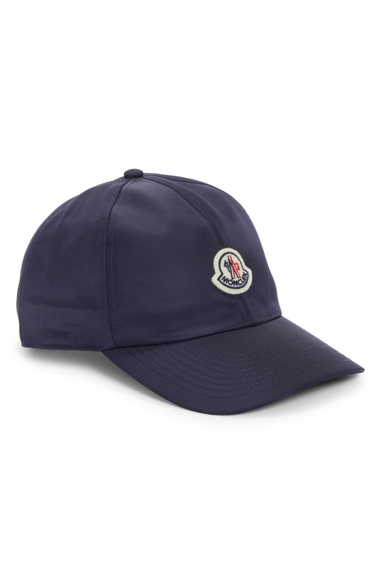 Moncler Logo Patch Adjustable Baseball Cap, Main, color, Navy