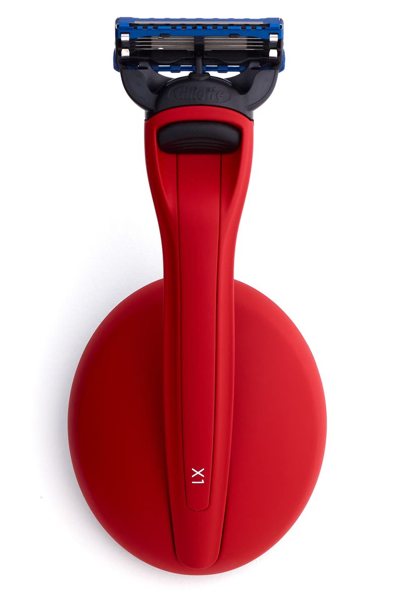 X1 Matte Red Razor and Stand Set, Alternate, color, MATTE RED