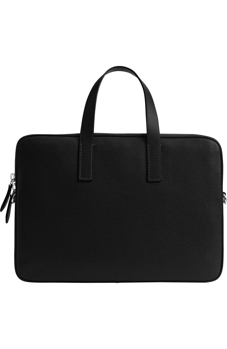 COACH Carlyle Leather Briefcase, Alternate, color, Black