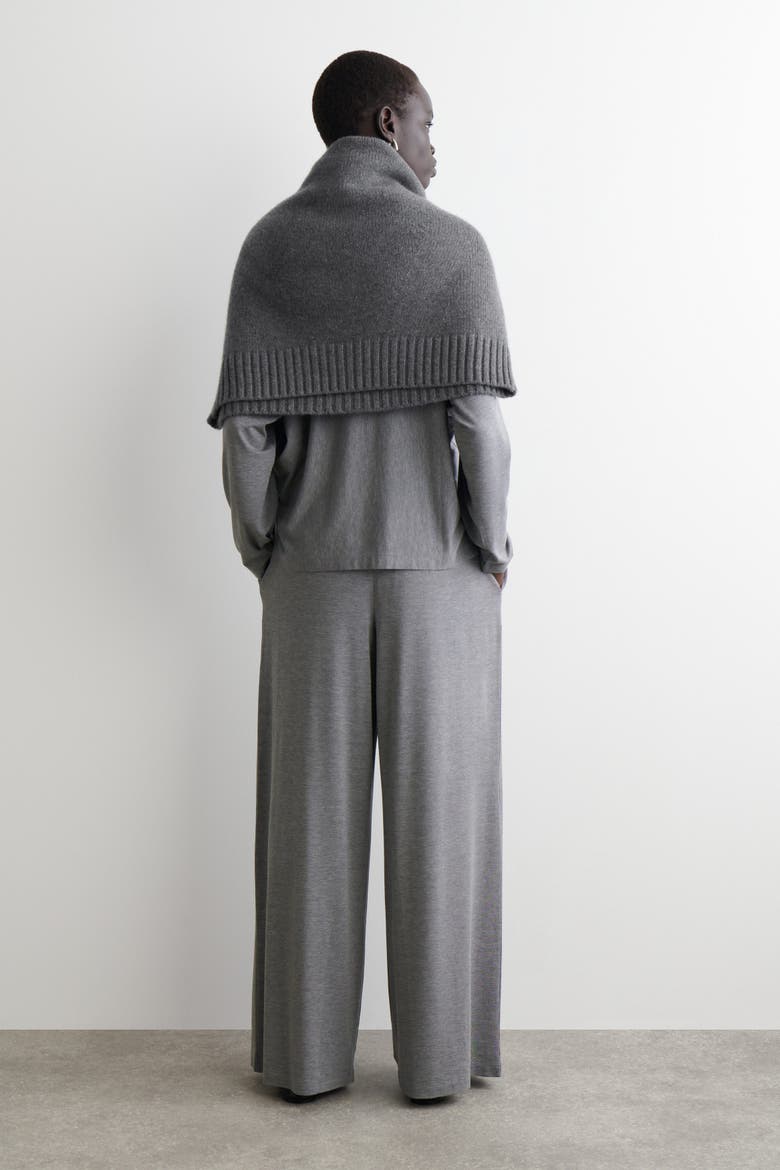 Fluid Jersey Wide-Leg Pants, Alternate, color, GRAY