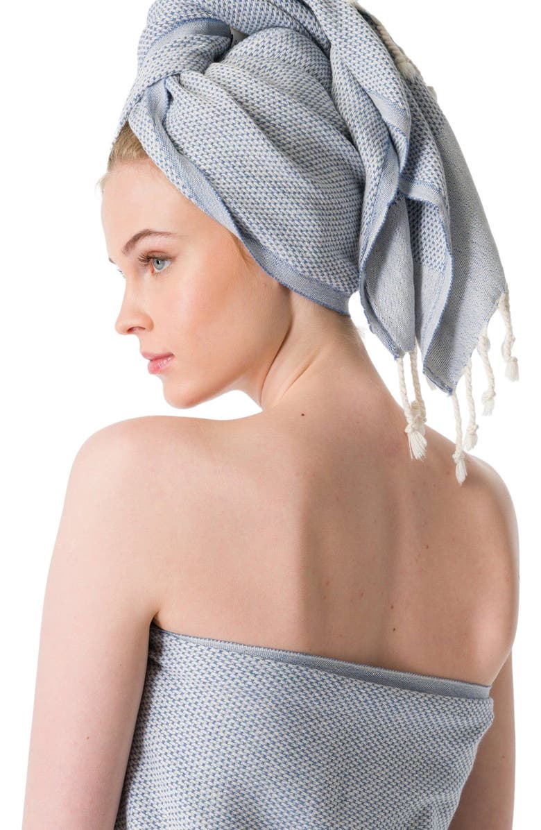 Olive & Linen Whisper Weight Turkish Hand / Kitchen Towel Bundle, Alternate, color, 