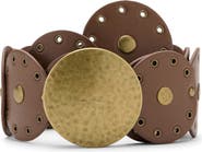 MANGO TEEN Stud Disc Wide Belt