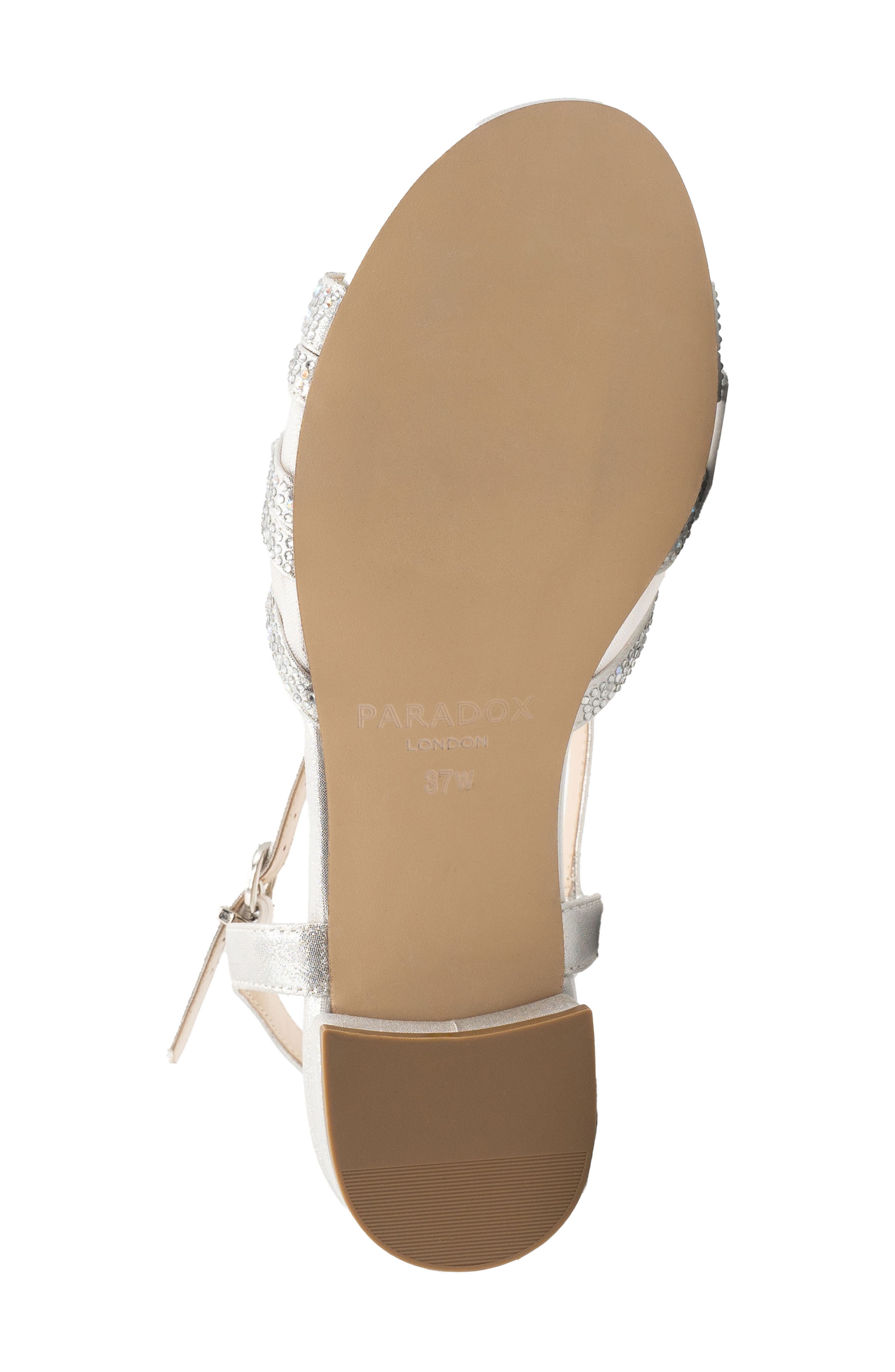 Paradox London Pink Quest Ankle Strap Sandal, Alternate, color, Silver