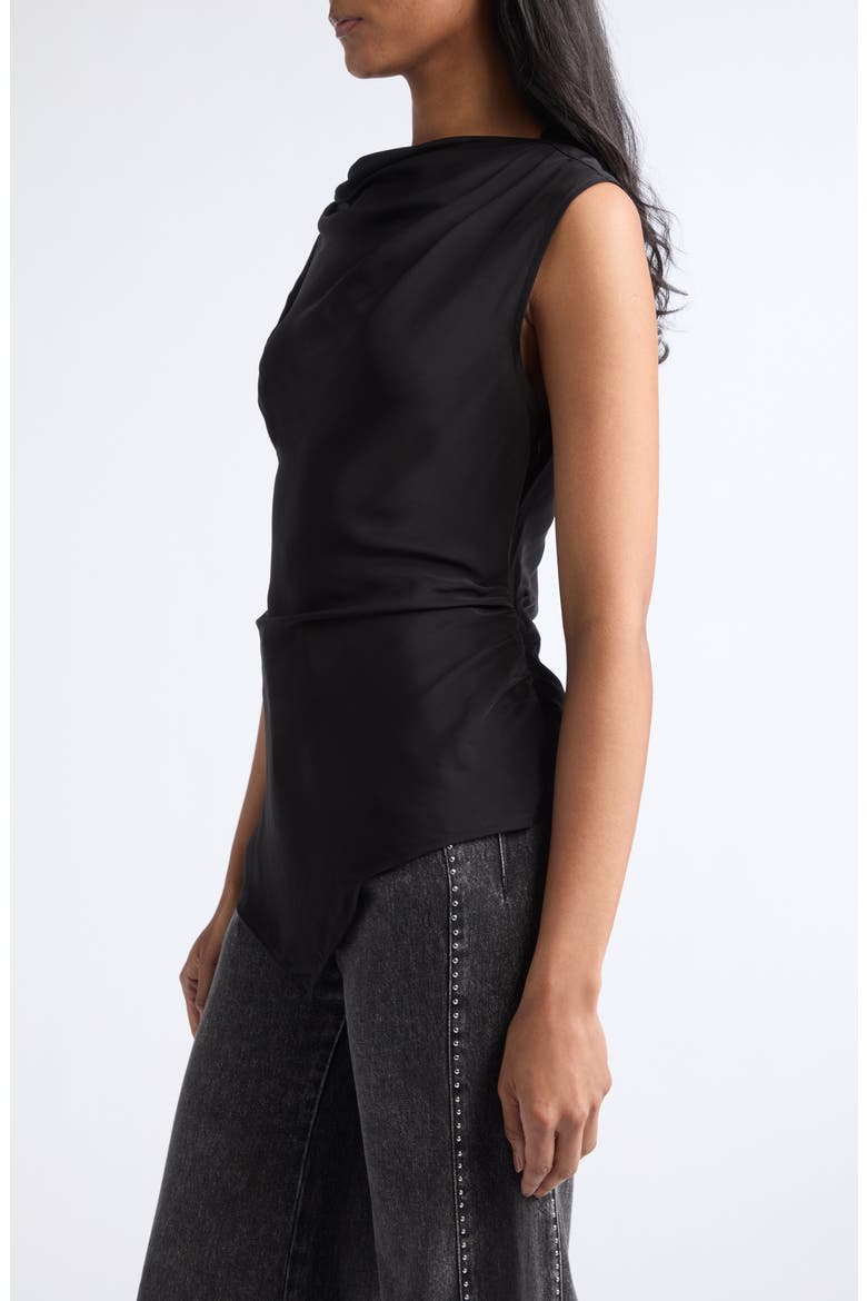 Yvonne Pleat Top, Alternate, color, BLACK