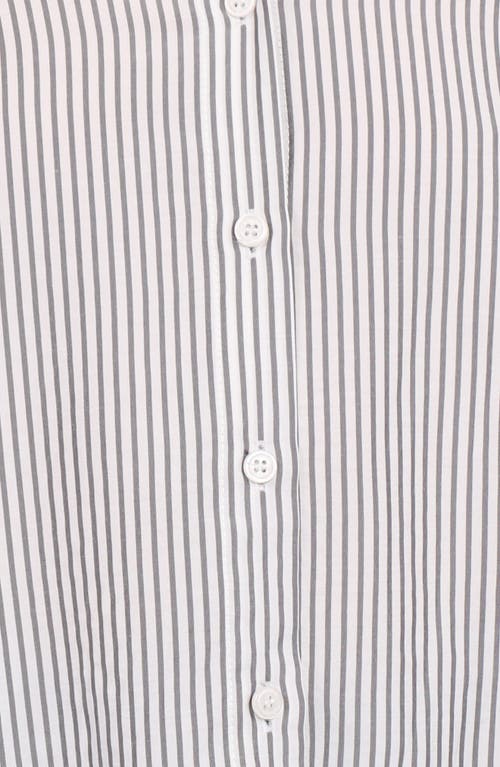 Petal And Pup Petal & Pup Edwards Stripe Shirt In Silver