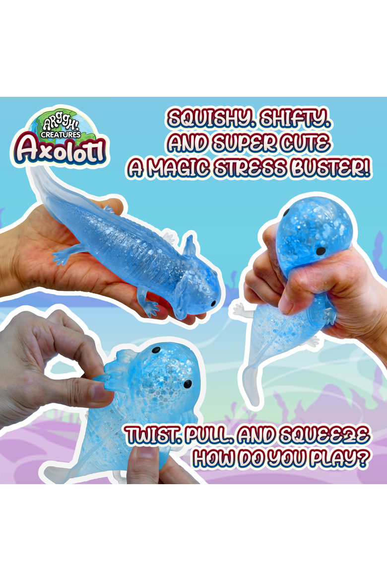 Axolotl Stress Ball Sensory Toys, Alternate, color, Blue