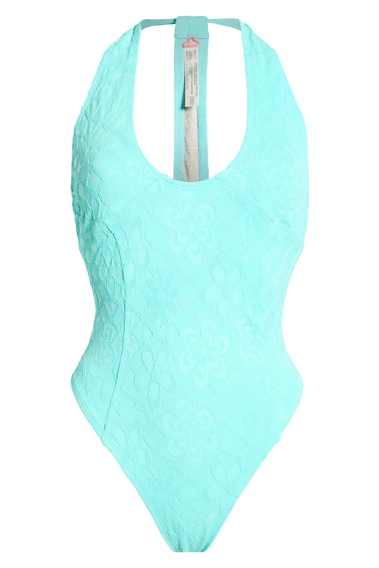 Rue One Piece Swimsuit, Alternate, color, AQUA SKY