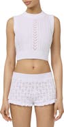 Florence by Mills Pointelle Knit Crop Tank