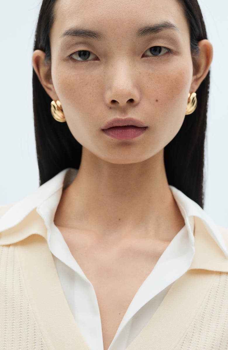 MANGO Contrast Trim Sweater Vest, Alternate, color, 