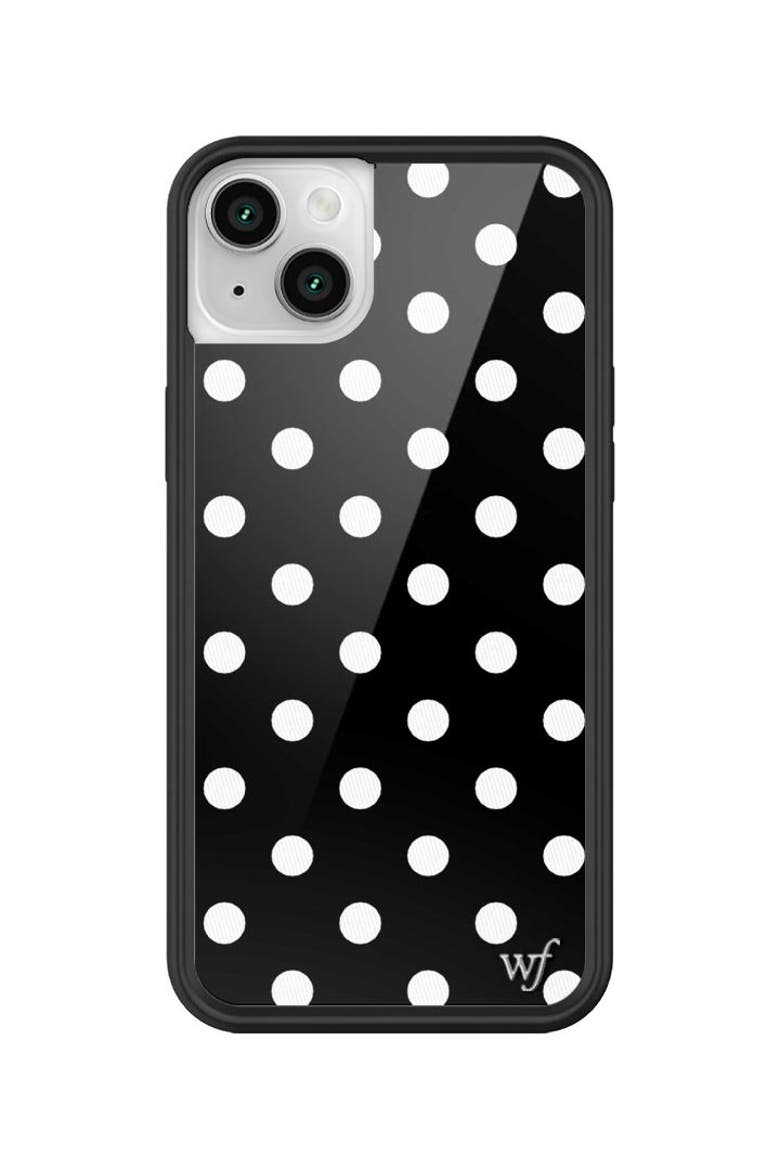 Polka Dot | Black and White iPhone Case, Alternate, color, Black