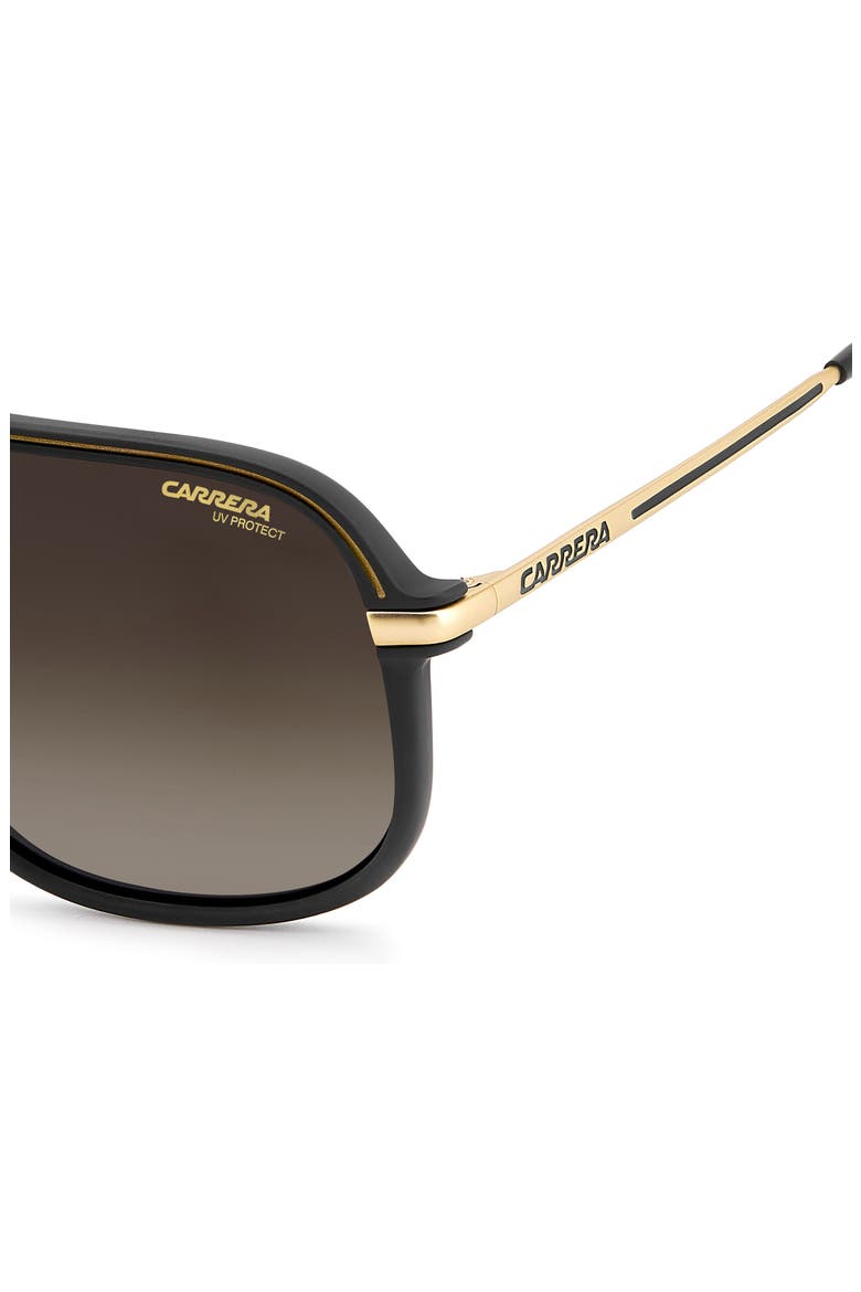 C Sport 17/S 60mm Rectangular Aviator Sunglasses, Alternate, color, MATTE BLACK GOLD/ BROWN SF