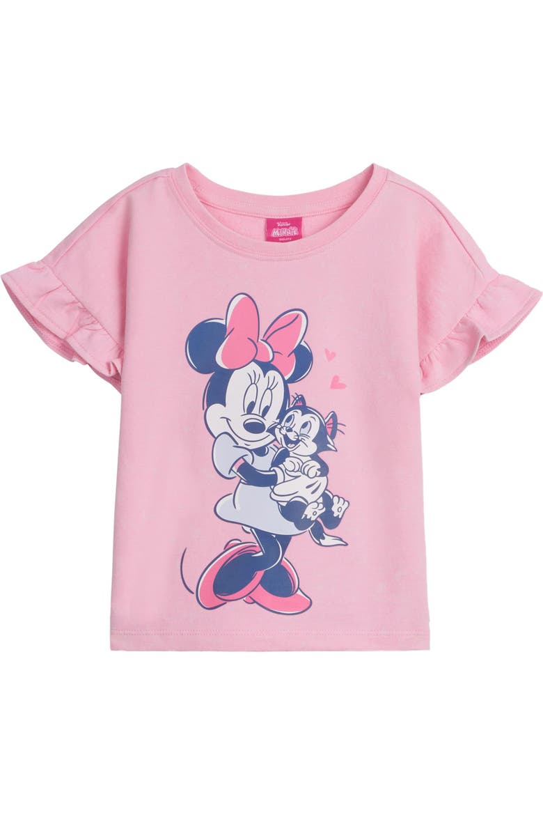 Minnie Mouse French Terry Wash T-Shirt and Shorts Set, Alternate, color, Blush Pink Minnie