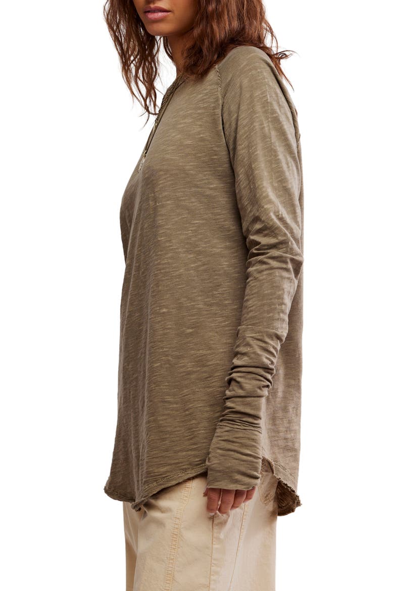 We the Free Arden Extra Long Cotton Top, Alternate, color, OLIVE STONE