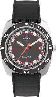 Timex® Q Timex Reissue 1971 Velocity Rubber Strap Watch, 36mm