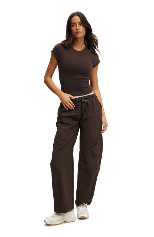 Cotton On Body Active Curved Hem Baby Tee In Brown