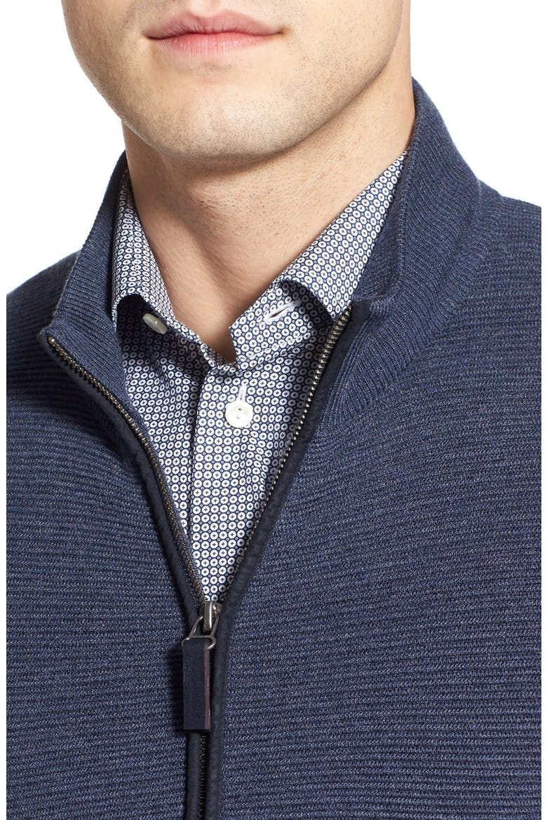 Zip Mock Sweater, Alternate, color, NAVY CHARCOAL