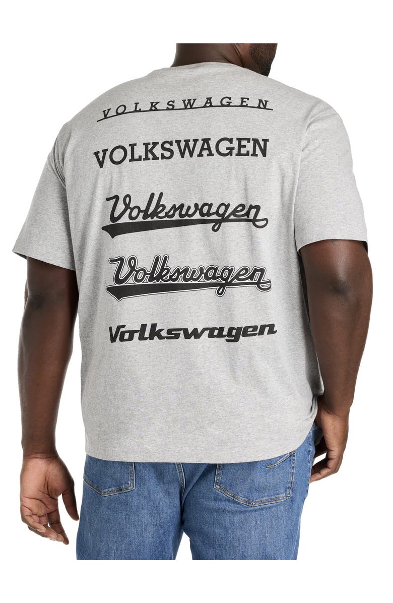 True Nation by DXL Big & Tall Volkswagon Logos Graphic Tee, Alternate, color, Heather Grey