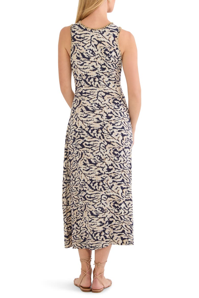 Contrast Swirl Sleeveless Midi Dress, Alternate, color, NEUTRAL MULTI