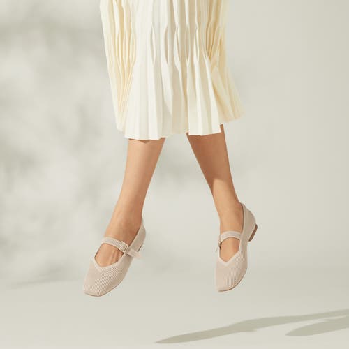 Vivaia Square-toe Mary-jane In Almond