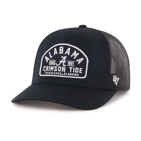 Men's '47  Black Alabama Crimson Tide Leland Trucker Adjustable Hat