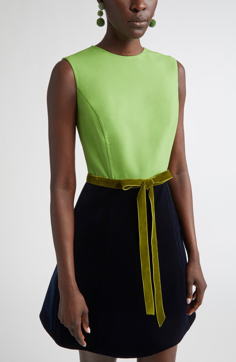 Oscar de la Renta Triple Pompom Beaded Drop Earrings, Alternate, color, Green Multi