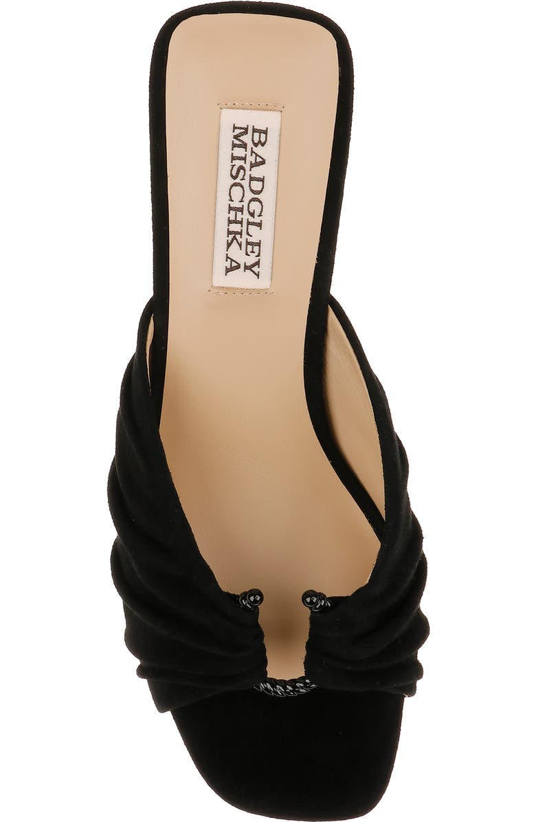 Badgley Mischka Collection Vayla Slide Sandal, Alternate, color, Black Suede