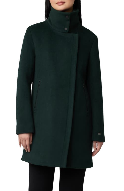 Soia & Kyo Abbi Wool Blend Coat with Removable Quilted Puffer Bib in Evergreen 