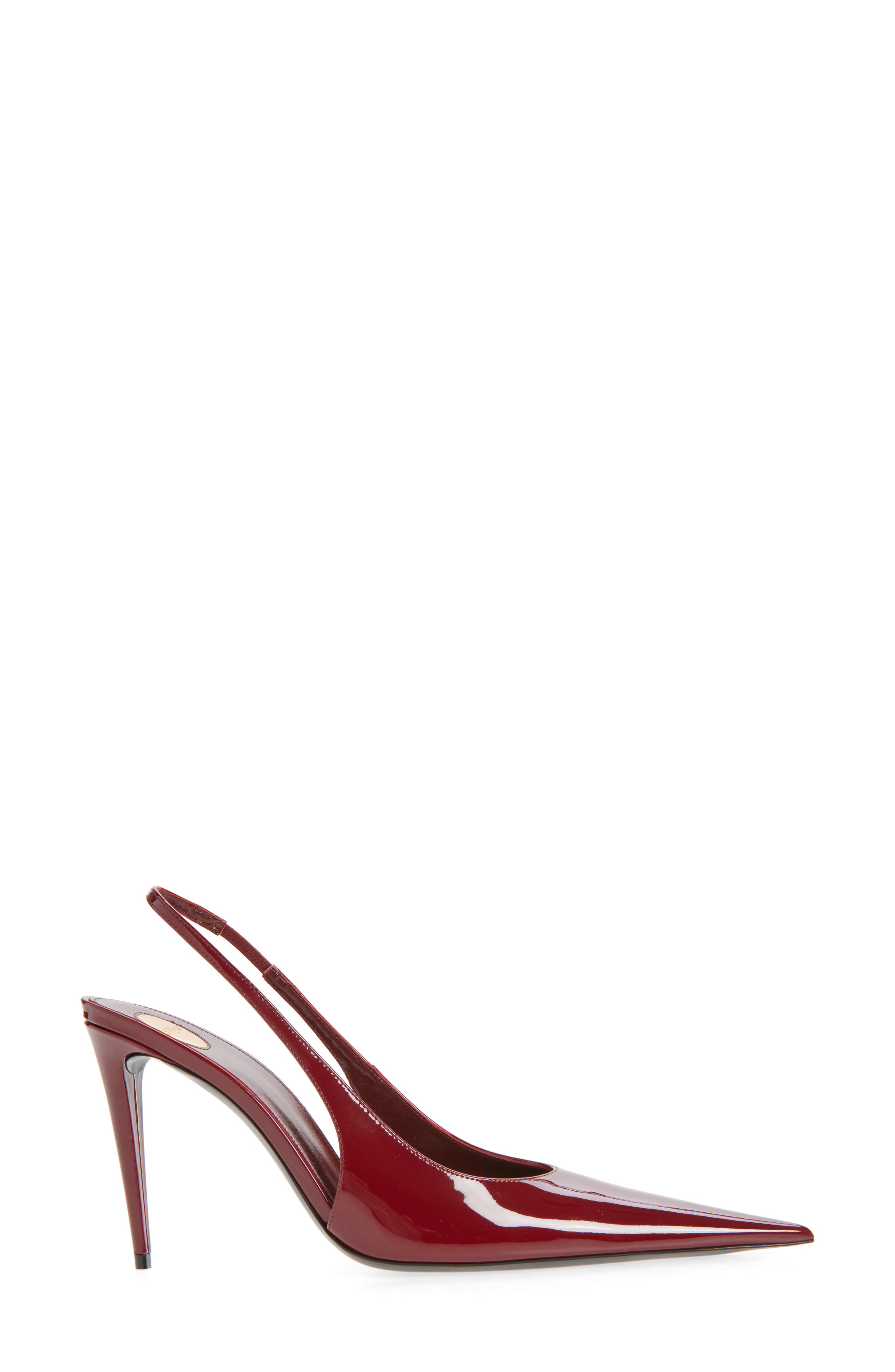 Saint Laurent Guermantes Slingback Pump, Alternate, color, Lust Red