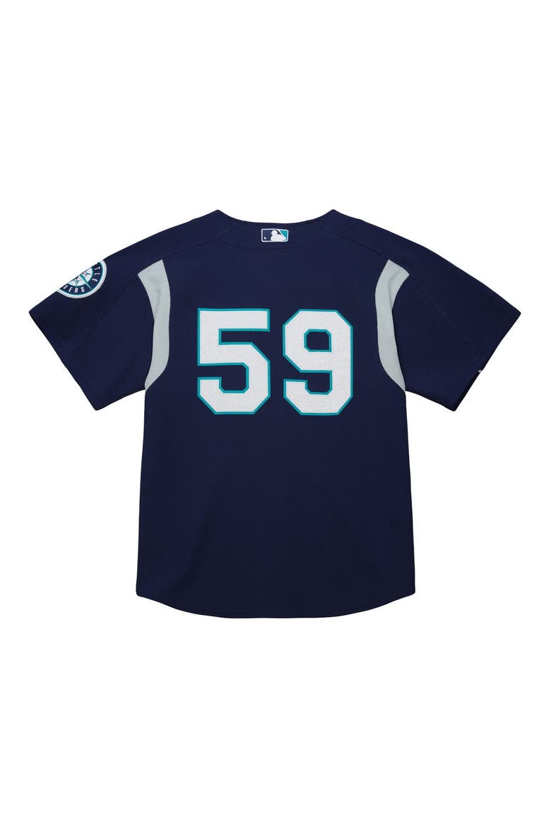 Men's Mitchell & Ness Felix Hernandez Navy Seattle Mariners Cooperstown Collection Batting Practice Jersey, Alternate, color, Navy