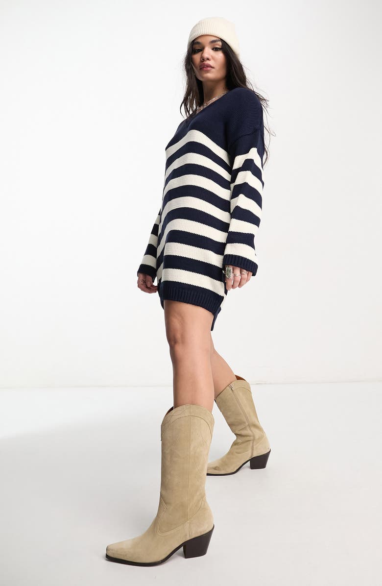 ASOS DESIGN Stripe Sweater Dress, Main, color, 