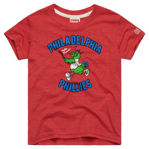 Youth Homage Red Philadelphia Phillies Mascot Tri-Blend T-Shirt