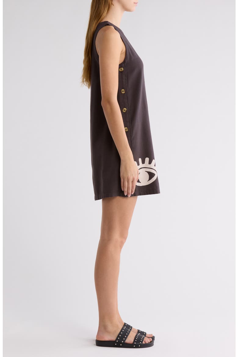 x Mami Wata Shift Minidress, Alternate, color, OFF BLACK